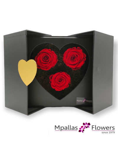Heart Box Roses