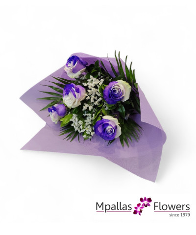 Mπουκέτο Purple - White